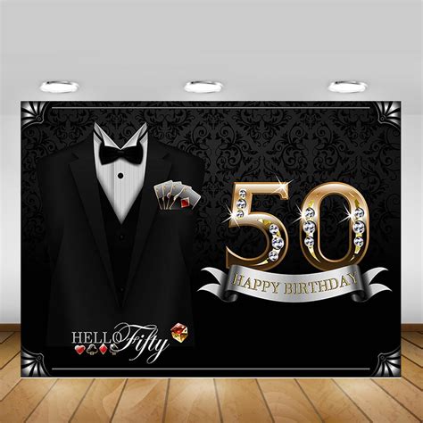 50th Birthday Backdrop For Men