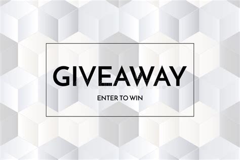 Giveaway Banner Template Time For Giveaway Phrase On Light Background