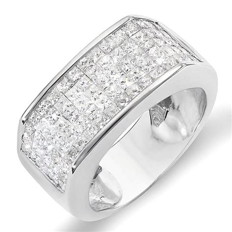 0.10 carat (ctw) round white diamond mens anniversary wedding band 1/10 ct, available in 10k/14k/18k gold & 925 sterling silver $403.10 $ 403. 2.00 Carat (ctw) 14k White Gold Princess Diamond Invisible ...