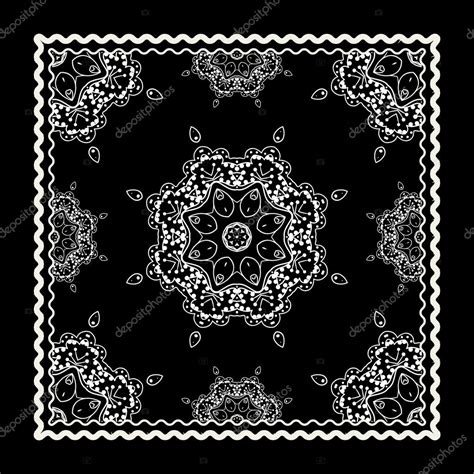 Black Bandana Print — Stock Vector © Ilonitta 76322807