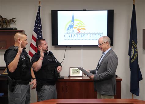 Two New Calvert City Police Officers Sworn In — City Of Calvert
