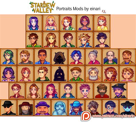 Mods All Villager Portraits In Stardew Valley By Our Times On Deviantart