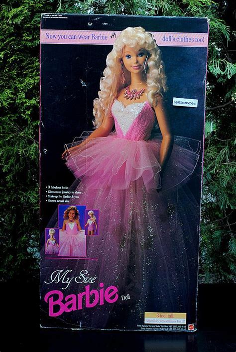 The Barbie Doll Is Wearing A Pink Dress