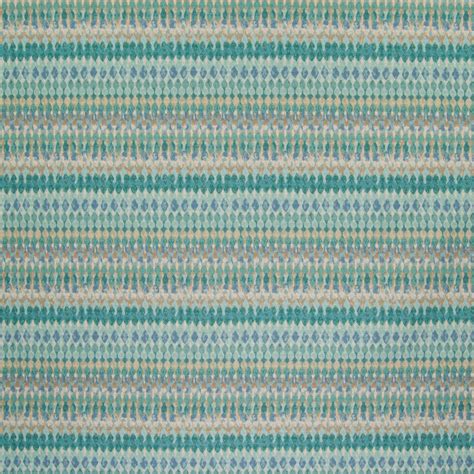 Turquoise Blue And Teal Contemporary Cotton Upholstery Fabric