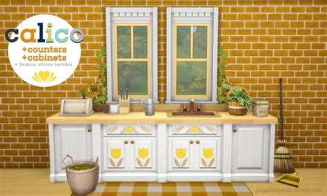 S4 Counters Maxis Match Cc World In 2021 Sims 4 Kitchen Cabinet