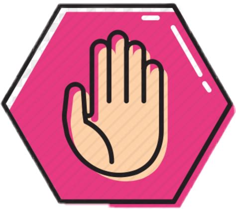 Stop Stopsign Hand Pinkstopsign Pink Stop Sign Clipart Full