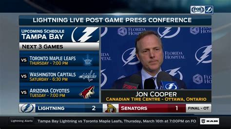 Jon Cooper Tampa Bay Lightning At Ottawa Senators 03142017 Youtube
