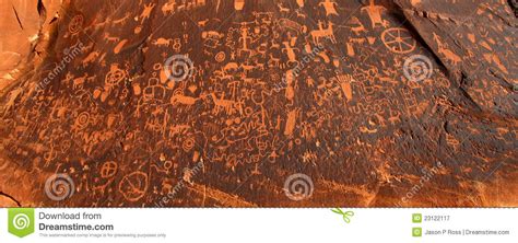 Newspaper Rock Petroglyphs In Utah Stock Image Image Of Paper
