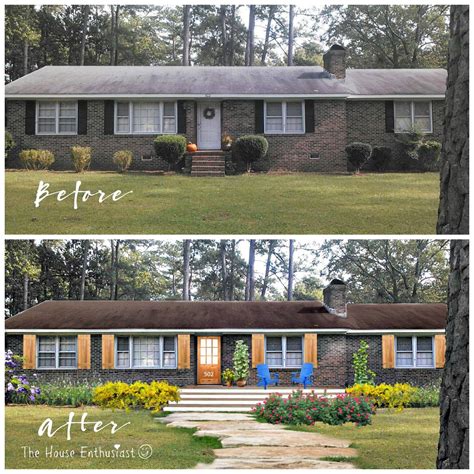 S Brick Ranch Before And After Ranch House Exterior Ranch House Remodel House Makeovers