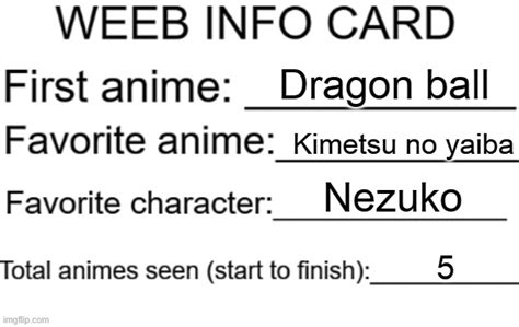 My Weeb Anime Informationn Imgflip