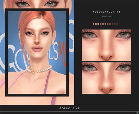 Контуринг для носика Nose Contour C1 для Симс 4 для The Sims 4