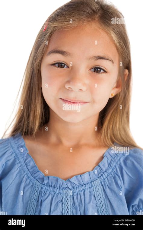 Portrait Of A Smiling Little Girl Stock Photo Alamy