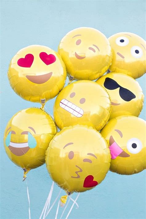 Diy Emoji Balloons Emoji Balloon Emoji Party Balloons