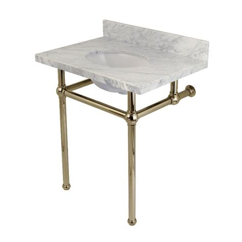 Our smallest are just 30cm. Templeton Carrara Marble Rectangular Console Sinks Bathroom Sink with Overflow (With images ...