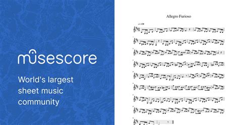 Allegro Furioso Sheet Music For Clarinet Bass Solo