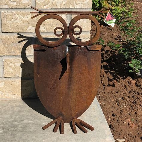 Recycled Shovel Owls Shoves Yard Art Outdoor Decor Yard Etsy