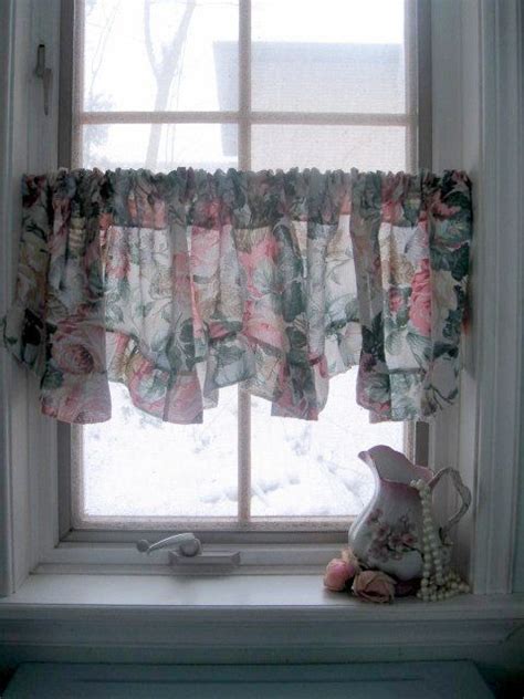 Small Window Curtain Valance Frilled Roses Curtain Window Etsy Canada