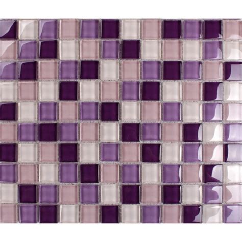 Purple Mosaic Tiles Crystal Glass Tile Bathroom Floor Tiles Wall