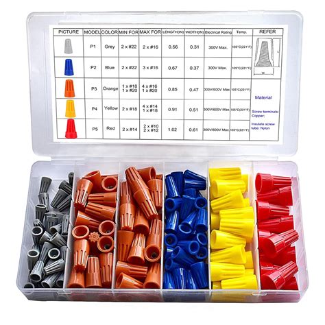Muhize Upgraded Wire Nuts Assortment Kit 158pcs Electrical Twist Nuts