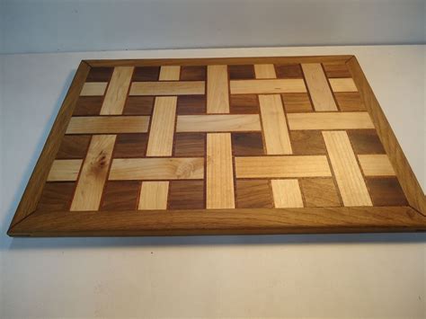 Handmade 3d Tumbling Block Wall Art Edge Grain Cutting Board By