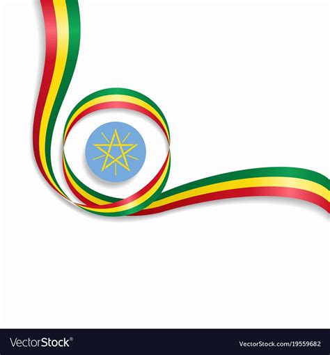 Ethiopian Flag Wavy Abstract Background Vector Illustration Download
