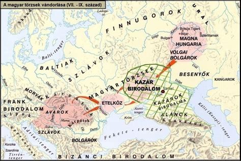 Magyar őstörténet Honfoglalás és A Kalandozások Kora Europe Map Map