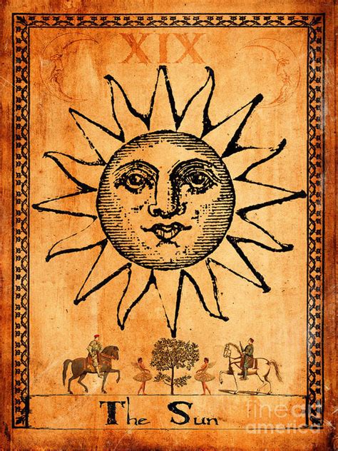 The sun's radiance is where one's original nature can be encountered in health and safety. Tarot Card The Sun Art Print by Cinema Photography