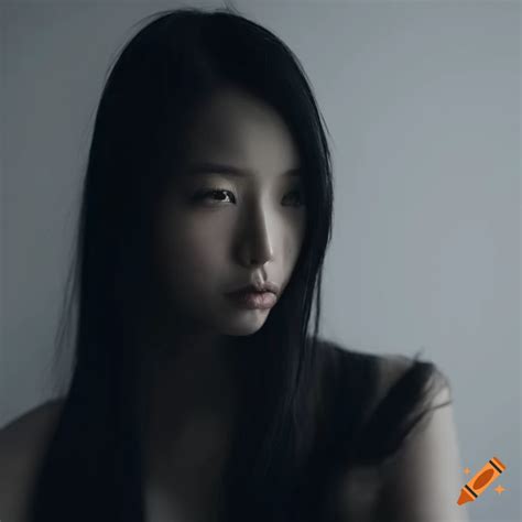 Dark Haired Asian Woman With A Dark Look On Craiyon