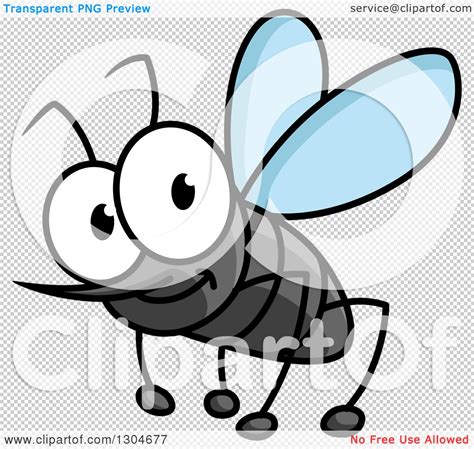 Clipart Of A Cartoon Smiling Mosquito Royalty Free Vector