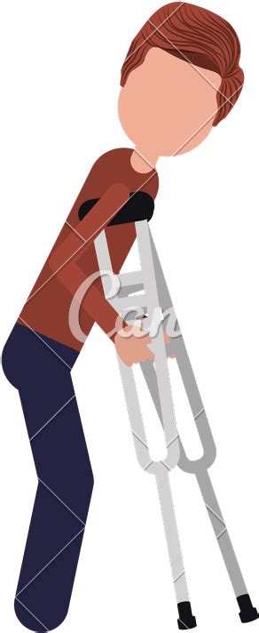 Congratulations The Png Image Has Been Downloaded Clipart Man Crutch