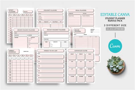 Editable Student Planner Graphic By Ultimatetemplate · Creative Fabrica