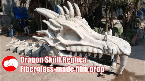 Fiberglass Made Film Prop Dragon Head Skeleton Youtube