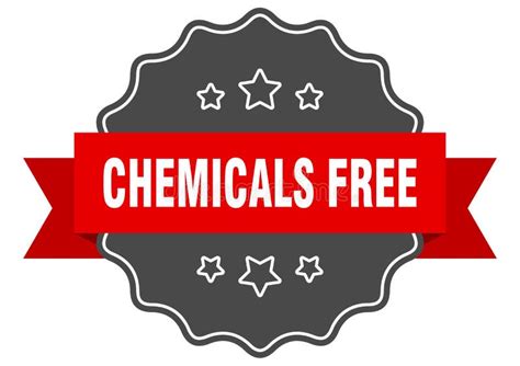 Chemicals Free Label Chemicals Free Isolated Seal Sticker Sign Stock