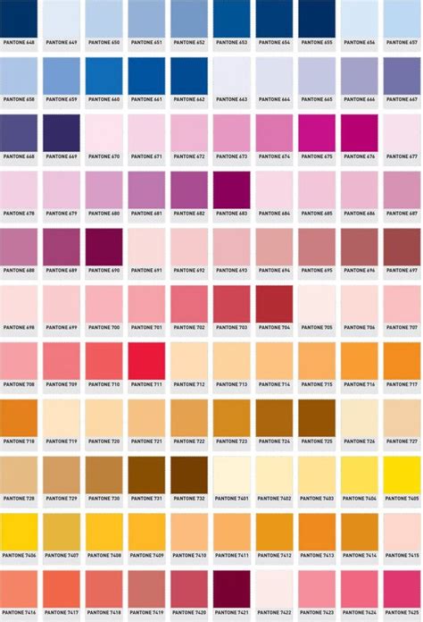 Pantone Colour Guide The Printed Bag Shop Pantone Numbers Palette