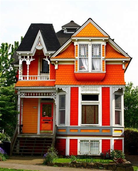 And with exterior house paint costing $50 per gallon the paint scheme of your house's exterior will involve three main colors: Orange Houses - Exterior House Colors