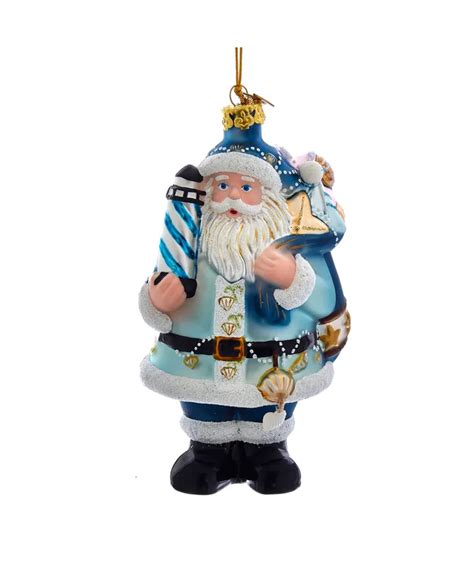 Noble Gems Nautical Santa Glass Ornament Winterwood Gift Christmas
