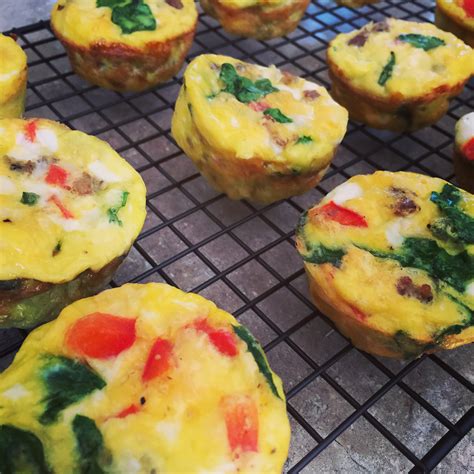 Pepper Spinach And Feta Crustless Quiche Cups Forward Fitness