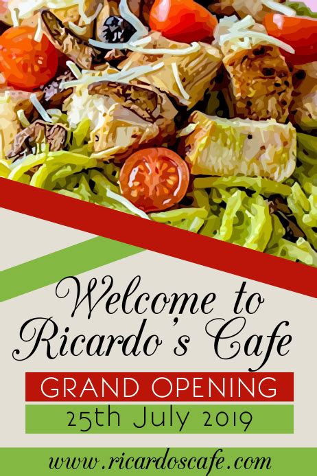 Grand Opening Restaurant Poster Template Postermywall