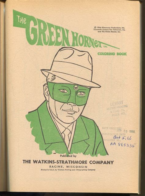 Bruce lee original dj shirt. Danger With Green Hornet Coloring Book #1824-4 1966-Van ...
