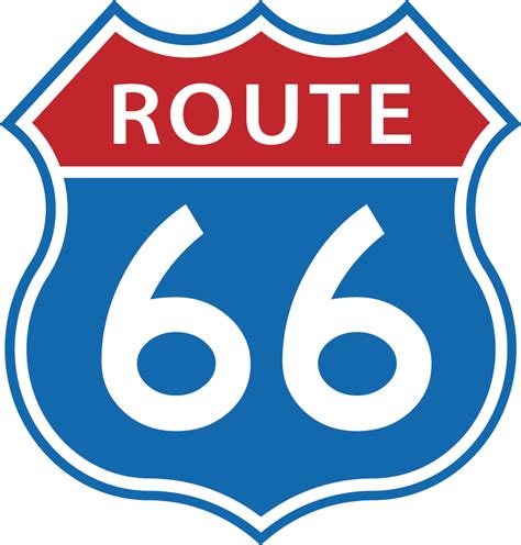 Us Route 66 Sign Blue And Red And White Avt 311 Project 3 Pinterest