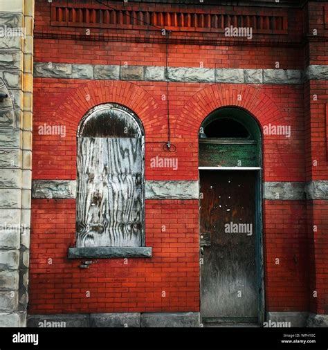 Abandoned Red Brick Wall Building Stock Photo Alamy