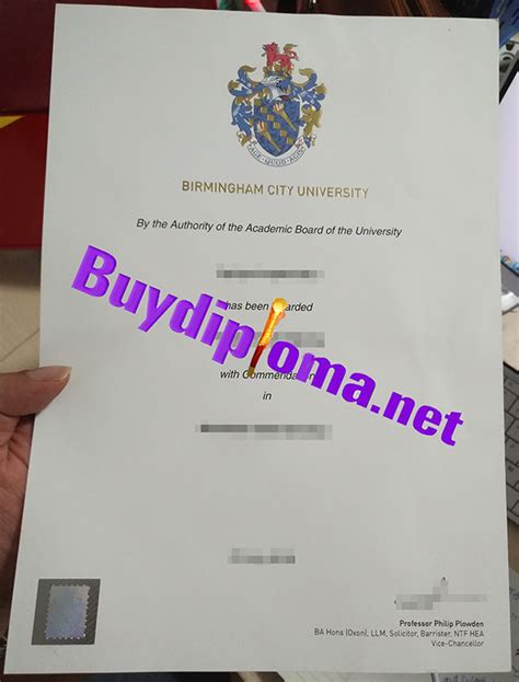 Where Can I Buy Fake Birmingham City University Degree Certificate