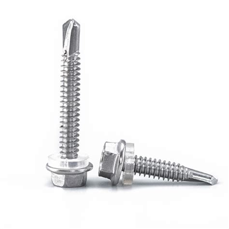 Stainless Steel Ss304 Hex Head Self Drilling Screw With Epdm Washer