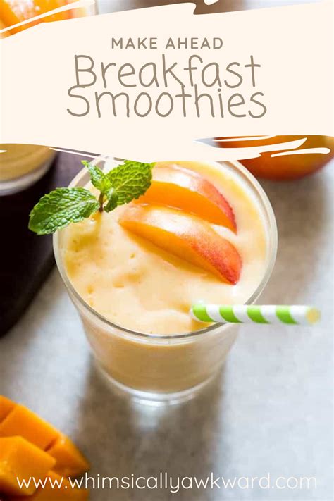 Make Ahead Breakfast Smoothies Interesting Food Recipes Easy Drink