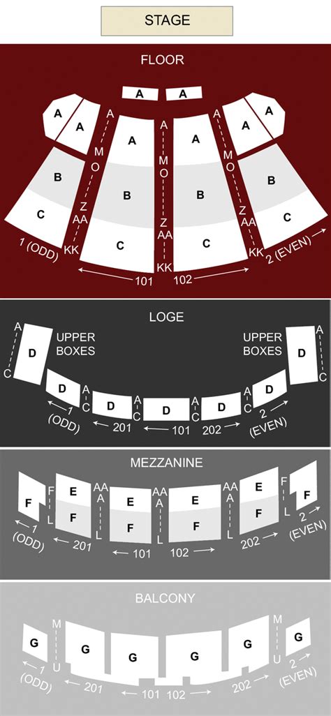 Palace Theater Seating Chart