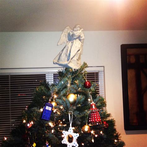 Doctor Who Tree With Tardis Dalek And Weeping Angel Tree Topper Made
