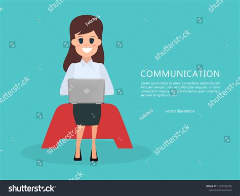 Business Woman Character Design Call Center Stock Vector Royalty Free