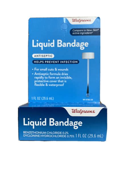 Walgreens Liquid Bandage Benzethonium Chloride 02 Hydrochloride 075