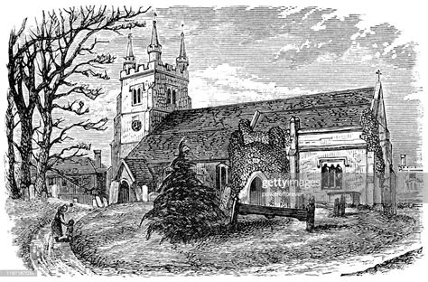 St John The Baptist Church In The Town Of Penshurst In Kent England 19th Century High Res Vector