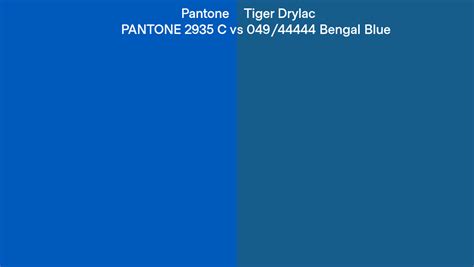 Pantone C Vs Tiger Drylac Bengal Blue Side By Side